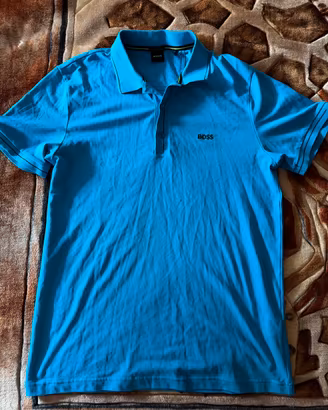 Polo BOSS azzurra da uomo – maniche corte