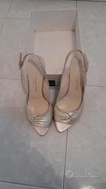 scarpe da Donna cerimonia argento-platino