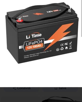 Batterie al litio 100ah  in  garanzia "Li Time".