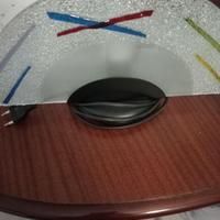 Lampada in vetro decorata