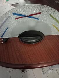 Lampada in vetro decorata