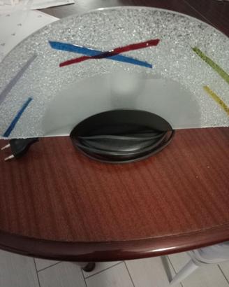 Lampada in vetro decorata