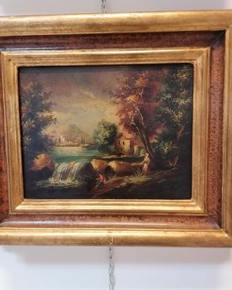 Quadro pittura a olio paesaggio 