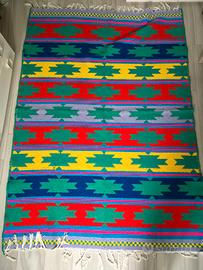Tappeto lana colorato 2x1,4 mt