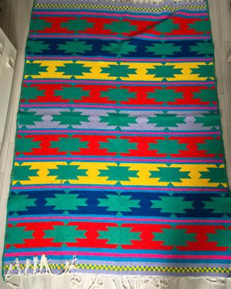 Tappeto lana colorato 2x1,4 mt
