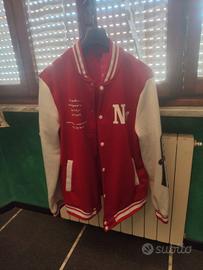 bomber rosso e bianco 