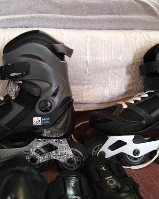 roller nr 34/37 completi di protezioni e borsa