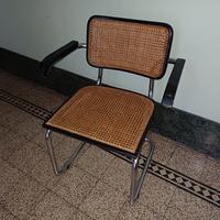 SEDIA CESCA con braccioli BAUHAUS MADE IN ITALY 