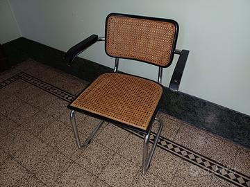 SEDIA CESCA con braccioli BAUHAUS MADE IN ITALY 