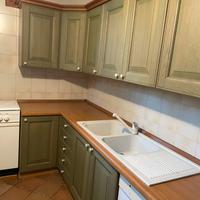 Cucina verde decapato