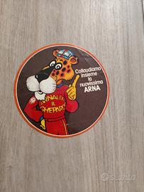 adesivo originale vintage Arnaldo il ghepardo 