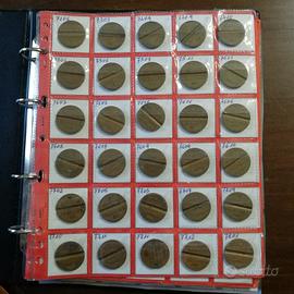 set di 50 gettoni telefonici con varie date