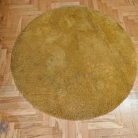 tappeto giallo pelo lungo 150cm tondo 
