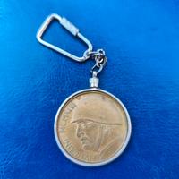 portachiavi moneta 20 lire Mussolini 1943