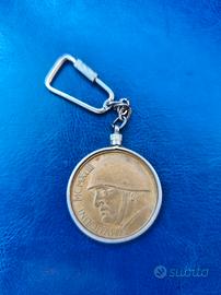 portachiavi moneta 20 lire Mussolini 1943