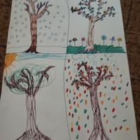 Quadro delle 4 stagioni fatto da bambini