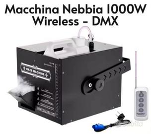 Macchina Nebbia Hazer Fog Fumo 1000W DMX Wireless 