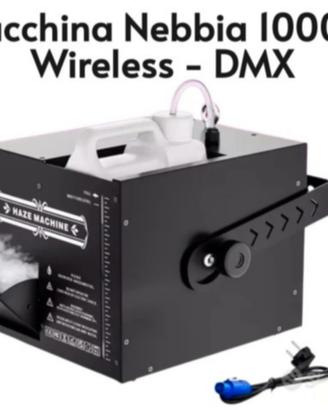 Macchina Nebbia Hazer Fog Fumo 1000W DMX Wireless 