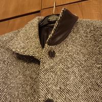Cappotto in lana e pelle