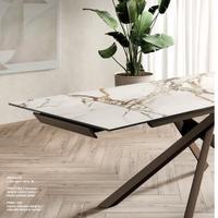 TAVOLO 90X160 ALL.240  CROSS MARMO CALACATTA BORGH