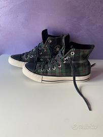 Converse All Star in  tessuto  alte vintage tartan