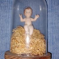 Gesù bambino in campana di vetro