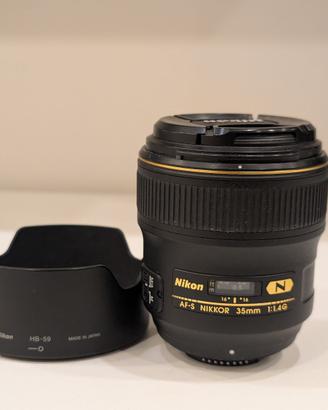 Nikon AF-S Nikkor 35mm f/1.4 G N obiettivo PRO
