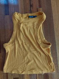 Top Bershka taglia S colore Giallo ocra 
