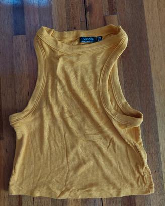 Top Bershka taglia S colore Giallo ocra 