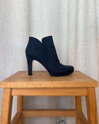 Stivaletti Tamaris – vera pelle/camoscio blu