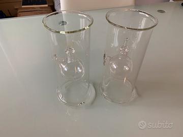 Due vintage lampade di cristallo per olio