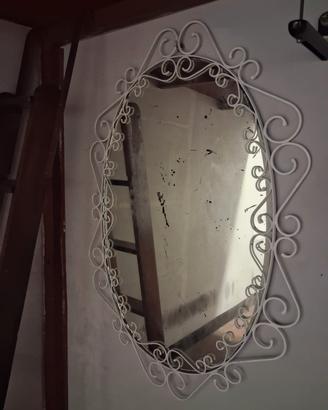 Specchio antico cornice ferro