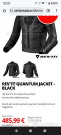 giacca moto revit quantum tg 46 nuova