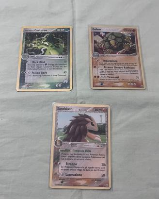 Lotto 3 carte pokemon vintage