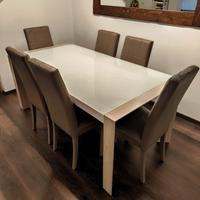 Set 6 sedie morbide comode rovinate 