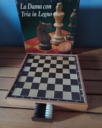 Gioco della Dama in legno