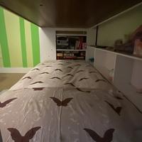 Letto a castello con libreria