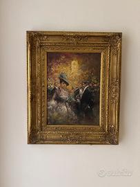 Quadro con cornice dorata
