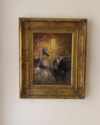 Quadro con cornice dorata