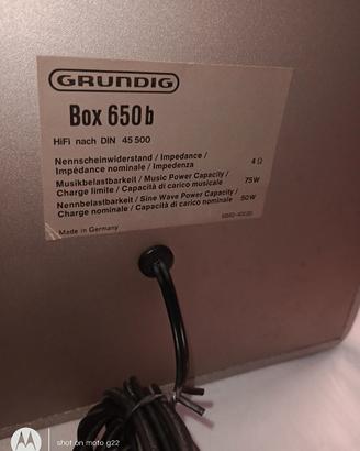 Casse monitor passive Grundig box 650 b.