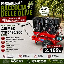 Motocompressore AIRMEC TTD 3496/900 Diesel