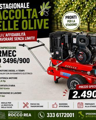 Motocompressore AIRMEC TTD 3496/900 Diesel