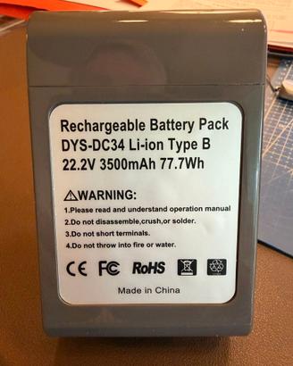 BATTERIA NUOVA COMPATIBILE DYSON DC34