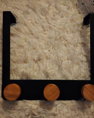 Appendiabiti da porta metallo nero