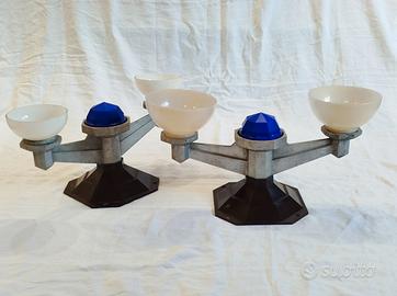 Coppia di lampade ferroviarie anni 30 art deco