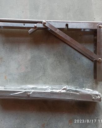 Staffe richiudibili acciaio per mensola da parete