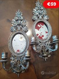 Appliqué Vintage in Ottone Argento 