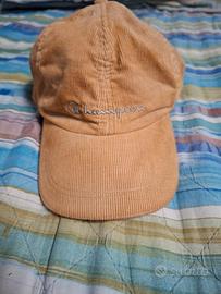 Cappellino Champion beige in velluto a coste