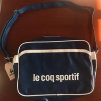 Tracolla blu e bianca in pelle - le coq sportif