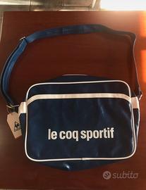 Tracolla blu e bianca in pelle - le coq sportif